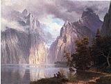 Albert Bierstadt Canvas Paintings - Scene in the Sierra Nevada
